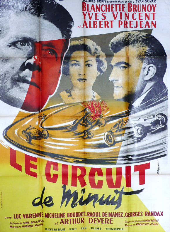 Le Circuit de Minuit, Original Movie Poster 1956