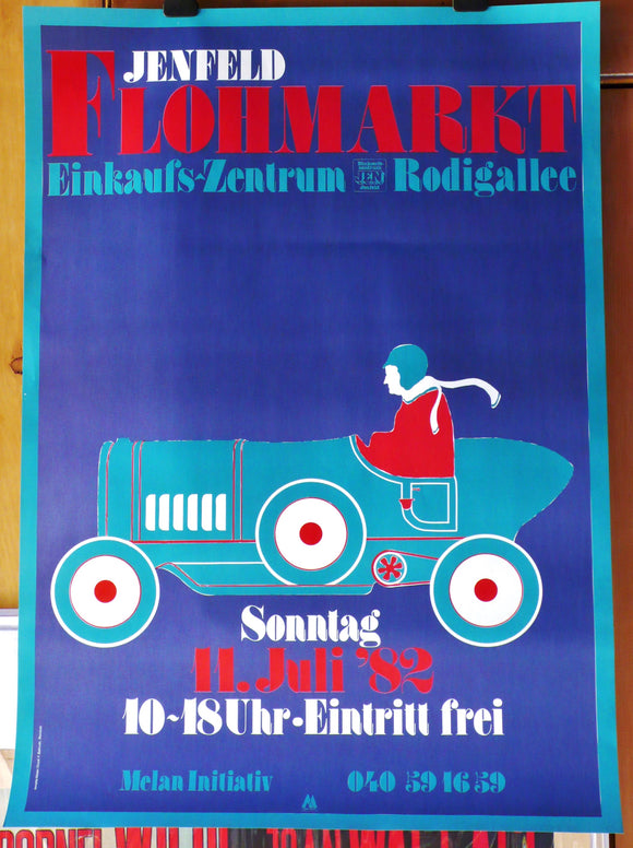 Jenfeld Flea Market Event Poster 1982 Germany