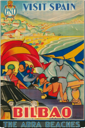 Bilbao Tourist Poster - Reprint of 1929 Art Deco Version