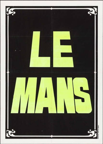 "Le Mans" Original Italian Preview Poster from 1971 . Steve Mcqueen. Porsche.