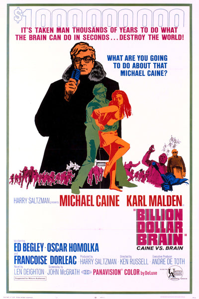 The Billion Dollar Brain, Michael Caine, Original Movie Poster, USA 1966