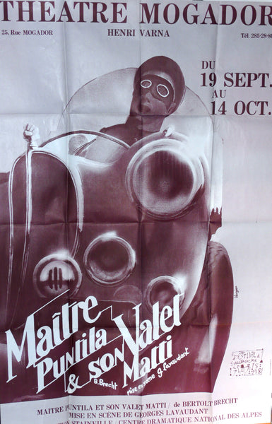 Brecht Theatre Poster - Original - Maitre Puntilla - France