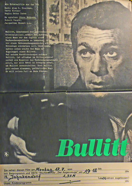 Bullitt  East Germany 1978 Steve McQueen
