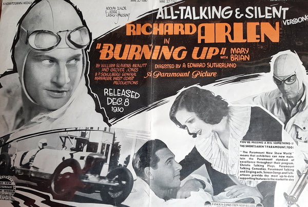 Burning Up  UK 1930