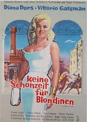 The Love Specialist - Diana Dors, Original Movie Poster, West Germany 1958
