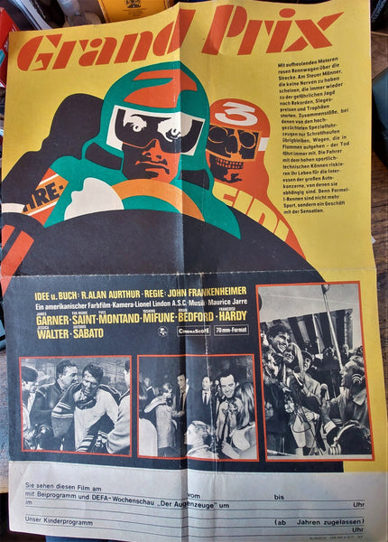 Grand Prix - Original Poster East Germany , 1974. Rare.
