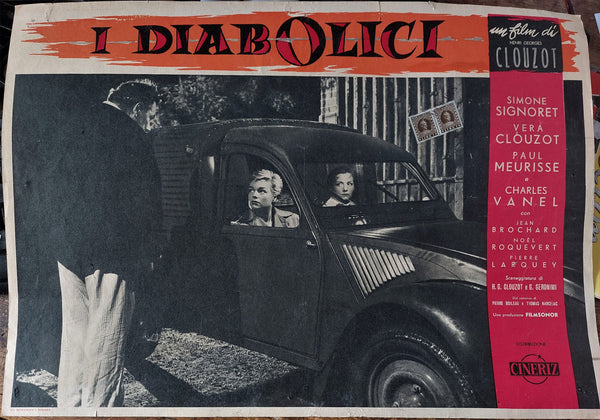 Diaboliques - i Diabolici - Original Italian Poster for French Film, 1955