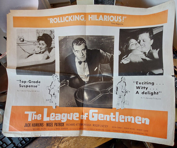 The League of Gentlemen - Jack Hawkins - Soho London Crime 1960  SOLD