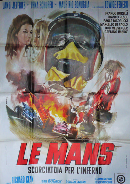 Le Mans Summer Love Original Movie Poster Italy 1970
