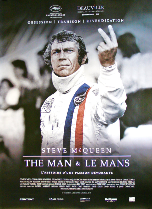 McQueen - The Man & Le Mans - Original French Movie Poster, 2015