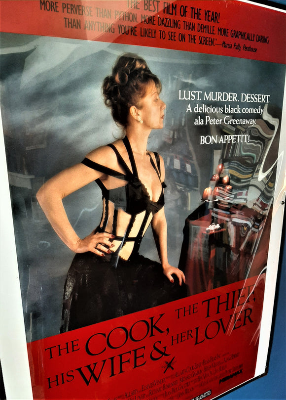 The Cook, The Thief, His Wife, and Her Lover - Helen Mirren, 1989 US Movie Poster