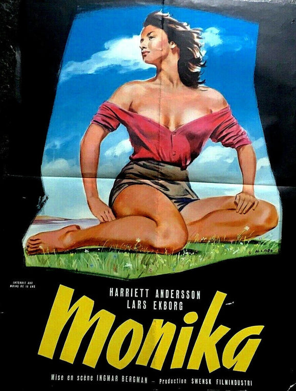 Summer With Monika - Ingmar Bergman, Harriett Andersson, Original Movie Poster