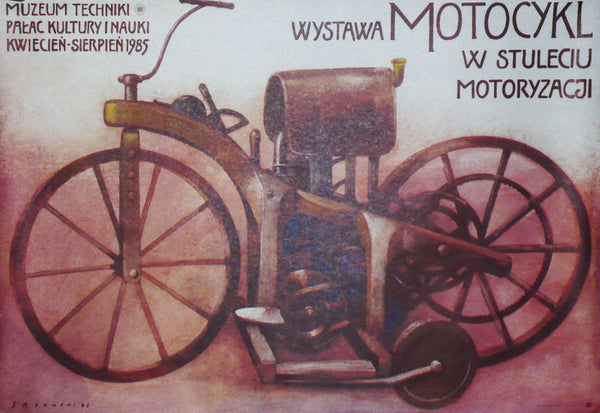 Wystawa - Original Polish Motorcycle Exhibition Poster, 1985