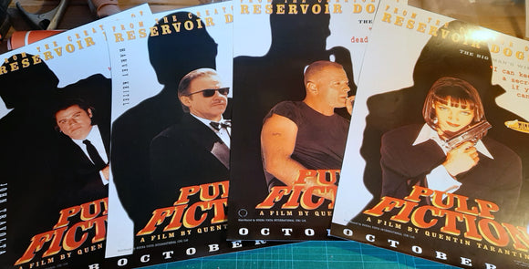 Pulp Fiction - 4 x Teaser Posters Rare, Original, 1994
