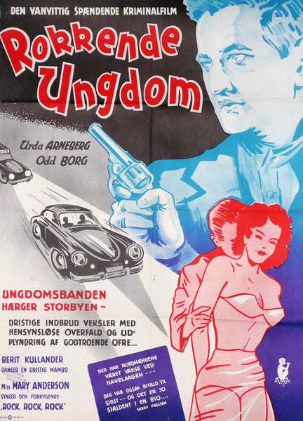 Original Movie Poster Rokkende Ungdom, Denmark, 1956