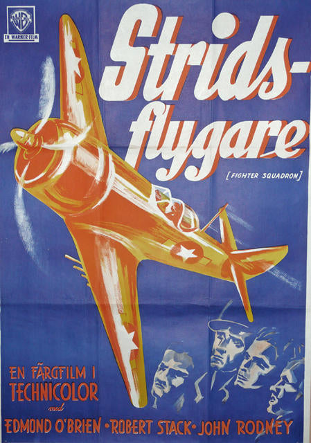 Fighter Squadron Original Movie Poster Sweden 1948