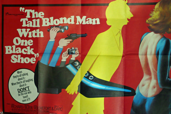 Tall Blonde Man With One Black Shoe - Original UK Movie Poster, 1972.